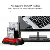 Boxs HDD Docking Station For SATA I/II/III IDE Dual Slots External Hard Disk Enclosure Base With Multi Card Reader Slot For PC
