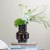 Vases moderne simple vase à fleurs créatives léopard imprimé pour la maison décoration haute perméabilité en verre plante multi-étage décor de chambre