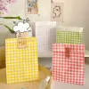 Bolsas 10/20pcs Pontos listrados Bacos de presente Kraft Paper Candy Food Cookie Bolding Bread Lanchs