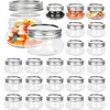 Bouteilles de rangement 4 oz de pots maçon 12 Pack Canding en verre avec contenant des couvercles buccaux réguliers pour la nuit de la nuit