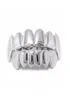 Новый настраиваемая построение золото серебристое покрытие хип -хоп зубы грилл верхний нижний клык -клыки для зубных грилей Set Set Rapper Jewelry Gift1144366