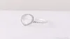 925 Sterling Silver Tear Drop Wedding Ring Original Box Set för CZ Diamond Hollow Teardrop Rings for Women Gift Jewelry1494483
