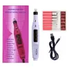 Electric Nail Drill Machine Art Salon Manicure File Polish Tool+6 Bits Pedicure 20000RPM Herramienta De Pulido De Lima De Manicura Taladro Electrico Para Unas