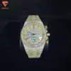 Hochwertiger Luxusschmuck Moissanite Diamond Watch Out Moissanite Rap Sänger Hip Hop Watch