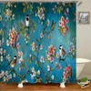 Shower Curtains Beautiful Colorful Flower Floral Printed Shower Curtains Frabic Bathroom Waterproof Polyester Bath Curtain 180x180cm