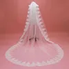 Jóias de cabelo de casamento Nova chegada Mantilla renda longa véu de casamento com pente de 3 metros Catedral de uma camada VEIL VEU VEU DEIVA