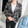 Abiti occidentali maschi da uomo di lusso blazer designer barocco giacche autunnali a strisce geometrie a strisce patchwork captposioni cappotti abiti da maschio abito da capro