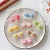 Contact Lens Accessoires 1PCS CARTOON ANIMAL LABBIT ANIMAL CONTRACT CAS PLASTIQUE KAWAII CONTACT LES LENSE