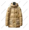 British Style Designer Luxus Herren Long Down Jacke Kanada North Winter Kapuze Patchwork Fleece Plaid Collar Coatel Pufferjacken Outdoor Men Kleidung M-3xl