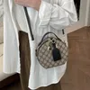 Designer Bag Round Bag High-End Single Bag franska nisch liten påse rund kaka gammal blomma kvinnor