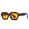 Lunettes de soleil 2024 Luxury Oversize Man Brand Designer Sun Gerres pour femme Fashion Gradient Square Shades