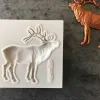 Moules de Noël Forme du cerf Moule de silicone DIY EPOXY SÉRIE DE CAL CALAKE DÉCORATION