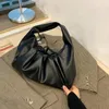 Bag Elegant Pleated Women's Handbag Designer Fluffy Leather Shoulder Vintage Armpit Bags For Women 2024 Brands Purses