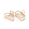 Hair Clips Barrettes 2pcs Hair Claw Gold Hair Clips Mini Non Slip Claw Clips Hair Accessories Daily Party Gift for Women and Girls 240426