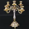 Candle Holders European Metal Candlestick Stand Home Decor Wedding Prop Romantic Holder Candelabra 3/5 Heads