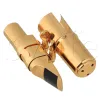 Saxophone Bflat Tenor Saxophone Mouthpiece Cap Ligature Gold plated 7# Good Sound