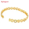 Apingxun Dubai Gold Color Bangle Design For Women Bridal Wedding Jewelry AfricanindianThiopian Bracelet Party Gift 02034 240423