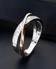 Klassieke tweekleurige ringen van twee tonen vrouwelijke mode micro verharde cz kristalringen vrouwen zilveren kleur bruiloft ringen sieraden p08184826041