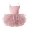 Flickklänningar Baby Princess Rand Sparkle Tutu Dress Spädbarn Toddler Dance Vestido Summer Party Ball Gown Födelsedagskläder 1-8Y