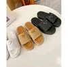 Designer Slippers P family thick soled woven flip flops new summer grass woven sponge cake sole sandals for women to wear externally