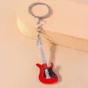 Keychains Lanyards Fashion Music Guitar Charms Keychain For Women Men Men Auto Key Handtas Hangende sleutelhanger Accessoires Diy Sieraden Geschenken