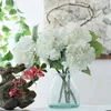 Hortensie künstliche Blüten Real Touch Latex 21 Zoll groß für Home Dekoration Braut Bouquet Hochzeit 3pcs 240422