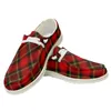 Casual Shoes InstantArts Plaid Literary Simple Fashion Design Boys Lightweight Fole Flats Slip On Manlig sneaker Driving Mocasines