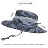 Chapeaux à bord large chapeau de seau Nouveau chapeau de seau de camouflage classique pour hommes Summer UV Protection grimper chapeau de pêche 10cm