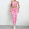 Kvinnors träningsdräkter Cloud Dölj sexig Leopard Yoga Set Womens Sportswear Tight Fit 240424