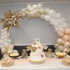 Party Decoration 118pcs Sand White Balloon Garland Arch Kit Double-Stuffed Peach Balloons For Wedding Baby Shower Bridal Engagement