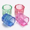 Vätskor 1 st färgglada kristallglas akrylpulver flytande nagel kopp skål lock skål kopp hållare utrustning manikyr verktyg
