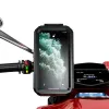 Caricatore Waterproof Case Borsa da 12 V Porta del telefono motociclistico Specchio posteriore Caricatore wireless Wireless 15W Qi/ Tipo C Monte di ricarica rapida
