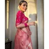 Ubrania etniczne sari bluzki noszą koszule przyjęcie weselne Pakistani