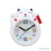 Zegary stolika biurka Kreatywna kreskówka Lucky Cat Alarm Cock Mini Table Decoration Student Cute Plastic