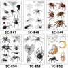 Transfert de tatouage étanche 3D Spider Stickers de tatouage temporaire pour Halloween FaTToo Tattoo Art pour hommes femmes 240426