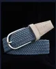 Canvas Woven Belt Mens Non-Hole Elastic Belt Man Students Young People All-Match Jeans med mode 240422