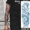 Transfert de tatouage 3PCS / Set Semi-permanent Longueur du tatouage temporaire Autocollants Juice Full Arm Solve Totem Tribal Dragon Men Body Tattoo Big 240427