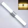 Duvar lambası 12/16/22 W Modern Sıcak Beyaz Fikstür Banyo LED Işık Akrilik Tuvalet Metal Taban Yumuşak Dolap