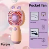 Elektrische fans Nieuwe Creative Small Fan USB -oplaadinterface Cartoon schattige student Big Wind Portable Small Fan