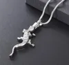 Z10076 Silver Color Lizard Cremation Jewelry with Ashes Lost Pet Rostless Steel Commemorative Urn Necklace Holder Souvenir Pend4675981