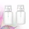 Nail Gel 2 Pcs Polish Remover Bottle Liquid Storage Pumping White Clear Fingernail Bottles With Lock