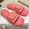 Halm toffel plattform sandal lyx designer sko sommar kvinnor mule loafer sandale skjutreglage utomhus triangel sommar strand slide casual skor