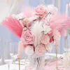 Fleurs décoratives 9pc 55cm Pampas artificiels Plantes d'herbe Fake Reed Flower Bouquet Home salon Room De mariage décoration