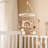 788K Mobiles# Baby Bed Bell Hanging speelgoed 0-12 maanden Pasgeboren houten mobiele muziekbox rammelaar speelgoed wieghouder