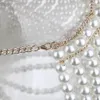 Dames Pearl Body Chains Bra Mode verstelbare maat Schouder Kettingen Sexy Tops Chain Wedding Jurk Parels Sjawl Jewelry 240422