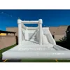 4.5mlx4.5mwx3.5mh (15x15x11.5ft) Tam PVC Beyaz Bouncy Castle Combo Düğün Bouncer Toptan şişme ve tema partisi için top çukuru ile şişme sıçrama evi