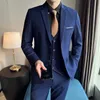 Business Business Casual Wedding Suit gilet pantalon Fashion Banquet Handsome Mens 3-Piece Set S6XL 240422