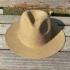 Wide Brim Hats Bucket Hats Solid Straw Fedora Unisex Mens Jazz Hat Wholesale Summer Hat Sun Hat Classic Cowboy Hat Beach Sun Protection 240424