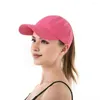 Berretti di berreghi brim brim protezione solare berretto da baseball con buco per escursioni in viaggio unisex regolabile shopping anti-uv a cupola