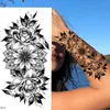 OA26 Tattoo Transfer Women Temporary Tattoos Sexy Tattoo Sticker Flower Tatoo Sticker Chest Arm Leg Waist Fake Tattoo 240426